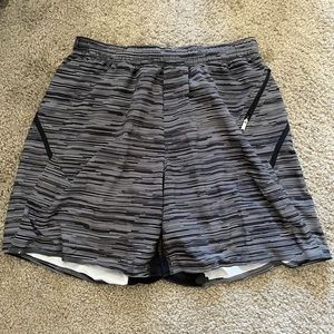 Lululemon Athletica Grey Black Men Shorts